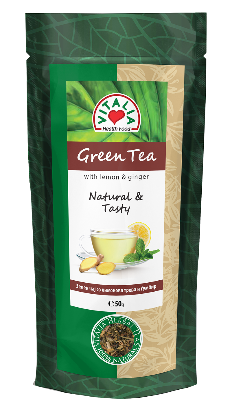 Green tea lemon mockup web